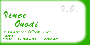 vince onodi business card